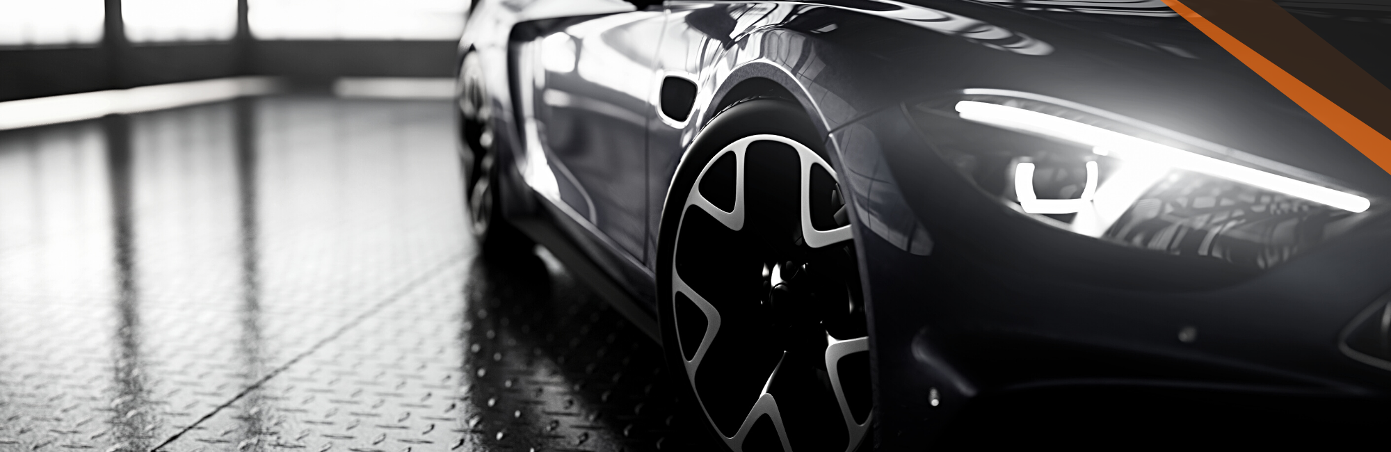 sports car with up close view of wheel 